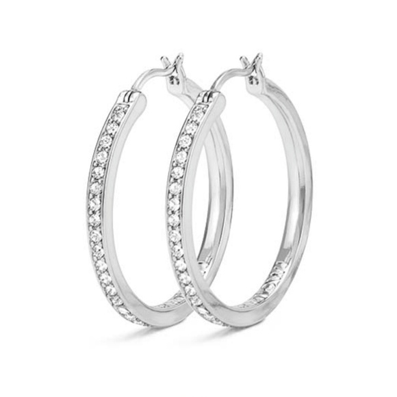 Origami Owl Jewelry - Origami Owl Swarovski Silver 30mm Hoop Earrings
